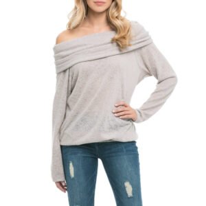Grey Light Offshoulder